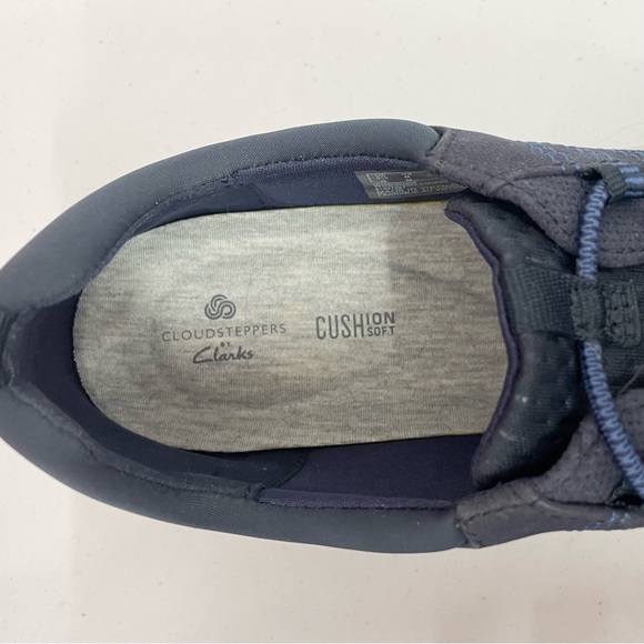New Clarks Cloudsteppers blue slip on sneakers shoes size 8 - Picture 6 of 8